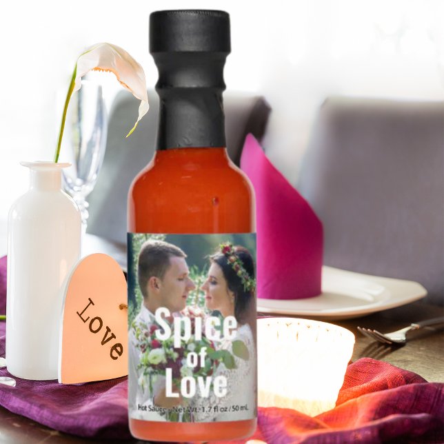 One Hot Couple, Spice of Love Wedding Custom Photo Hot Sauces (Creator Uploaded)