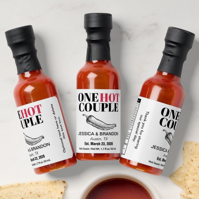 One Hot Couple - Wedding Hot Sauce HS048 (Laydown)