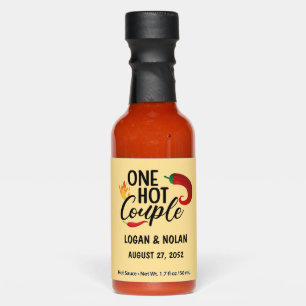One Hot Couple Wedding & Personalized Couple name Sauces