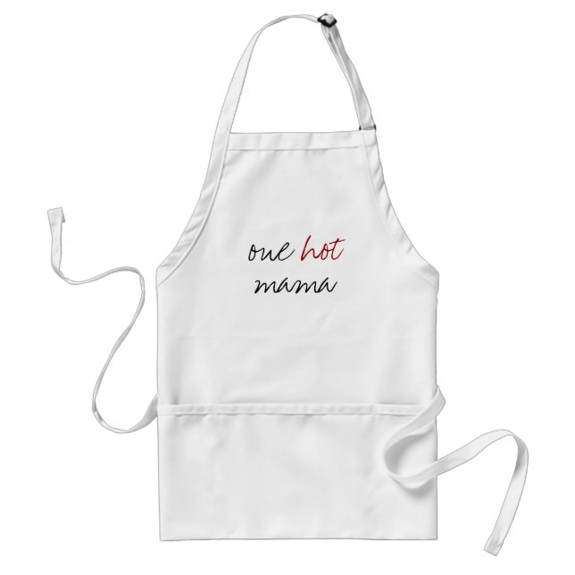 one hot mama adult apron (Front)