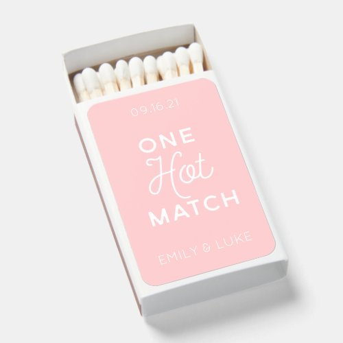 One Hot Match Custom Printed Wedding Matches