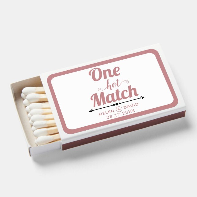 One hot match dusty rose bold typography wedding (Front Open)