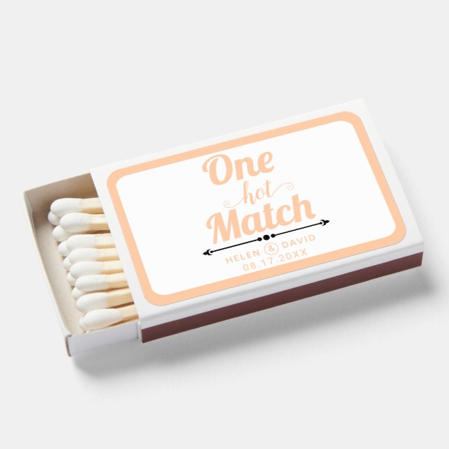One hot match peach bold typography wedding (Front Open)
