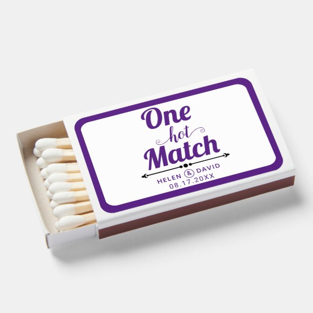 One hot match purple typography wedding (Front Open)