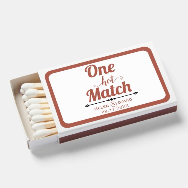 One hot match terracotta typography wedding (Front Open)