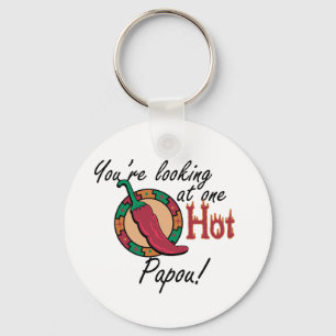 One Hot Papou Keychain