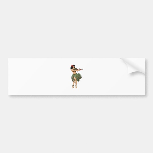 One Hula Girl Dancing Bumper Sticker (Front)