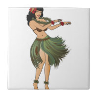 One Hula Girl Dancing