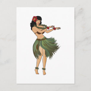 One Hula Girl Dancing Postcard