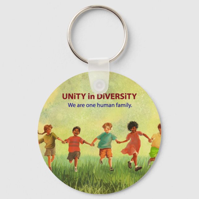 One Human Family Keychain (Front)