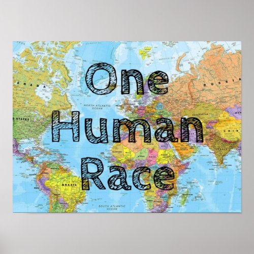 One Human Race Poster