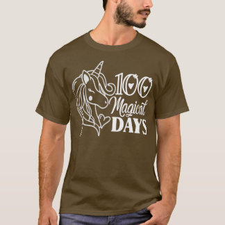 One Hundered Days of School Unicorn 100 Magical Da T-Shirt