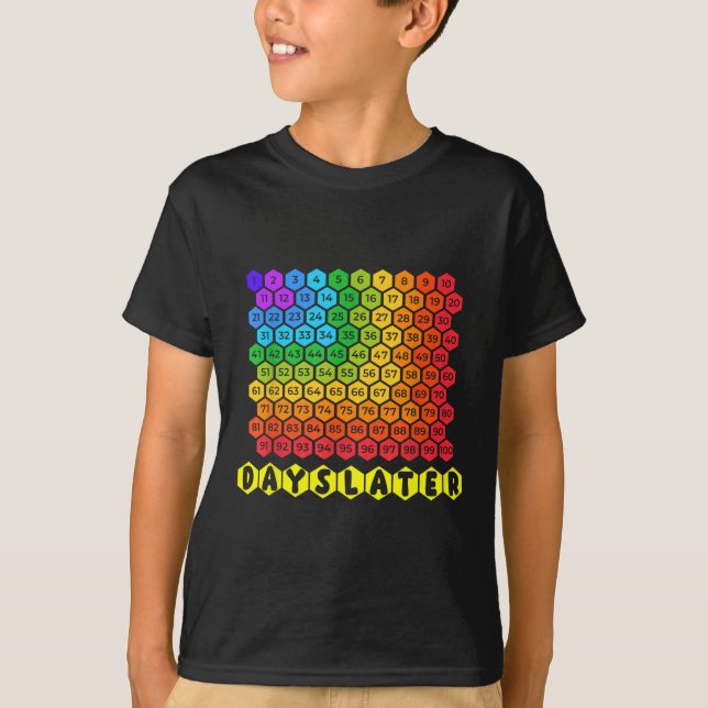 One Hundred Days Later 100th Day Of School Student T-Shirt (Front)