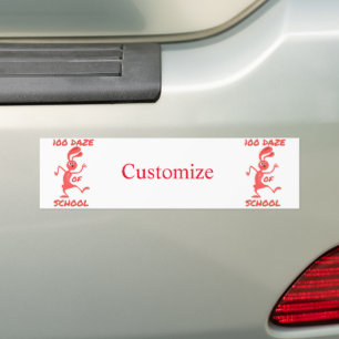 One Hundred Daze Of School Thunder_Cove Bumper Sticker