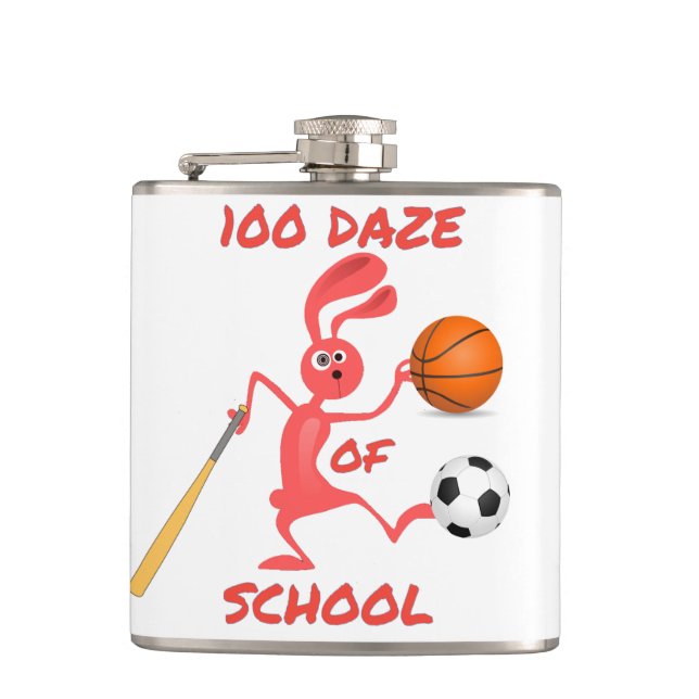 One Hundred Daze Of School Thunder_Cove  Flask (Front)