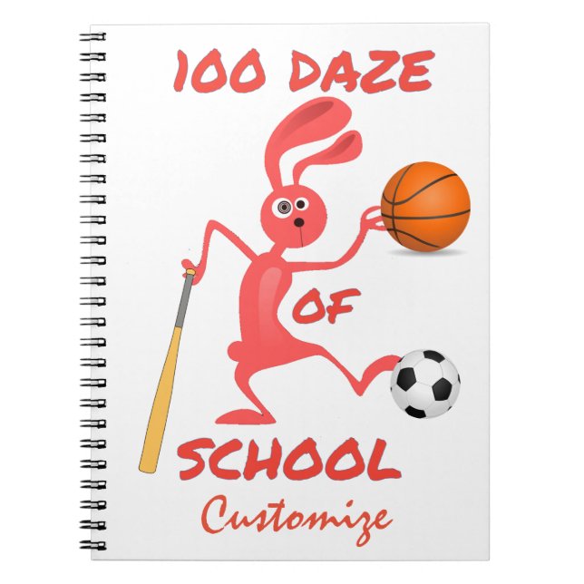 One Hundred Daze Of School Thunder_Cove Notebook (Front)