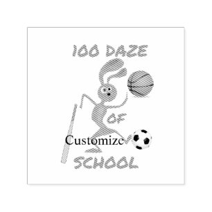 One Hundred Daze Of School Thunder_Cove  Self-inking Stamp