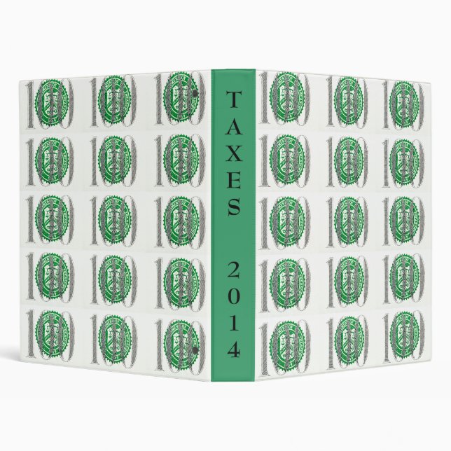 One Hundred Dollar Bill 3 Ring Binder (Background)