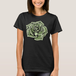 One Hundred Dollar Bill Rose Green 100 Dollar Bill T-Shirt