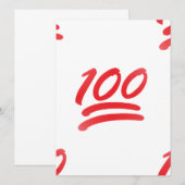 one hundred emoji (Front/Back)