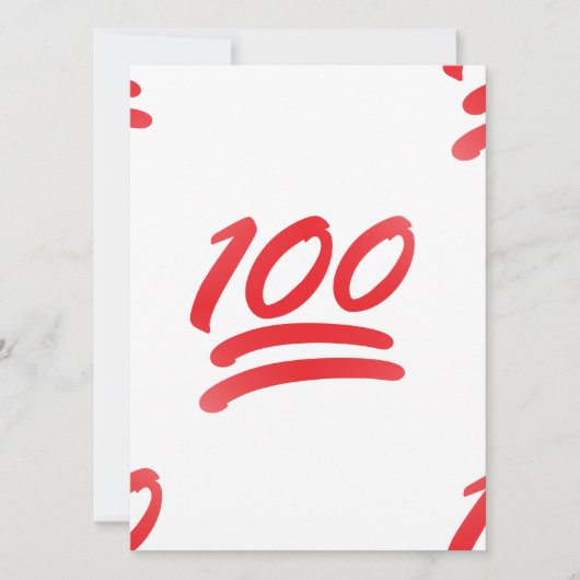one hundred emoji (Front)