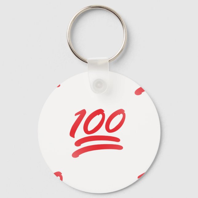 one hundred emoji keychain (Front)