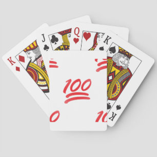 one hundred emoji poker cards