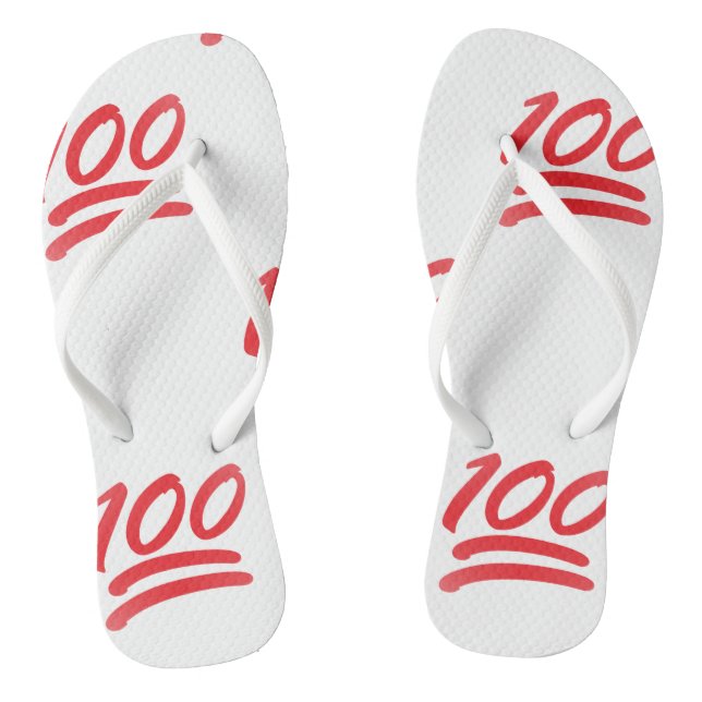 one hundred emoji sandals flip flops shoes (Footbed)