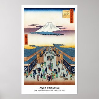 One Hundred Famous Views of Edo Ando Hiroshige Poster