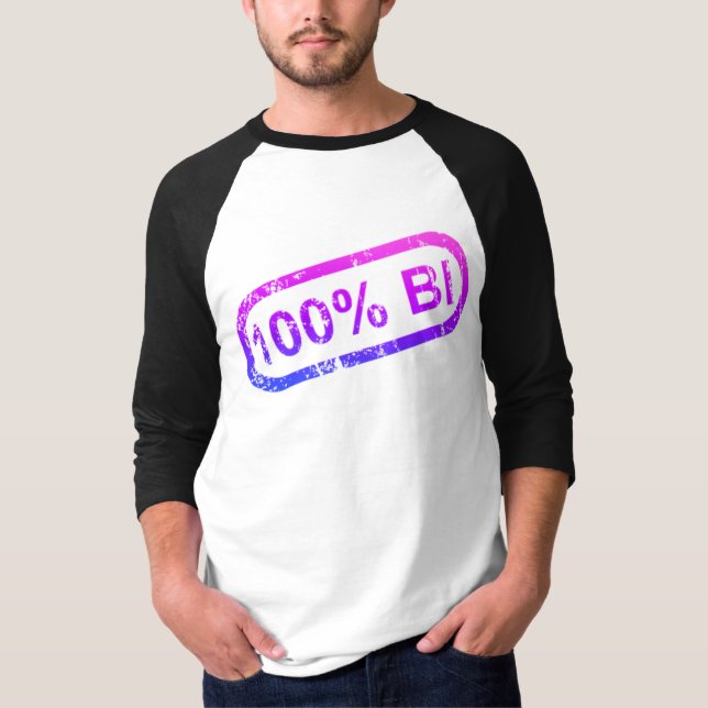 One Hundred Percent Bi T-Shirt (Front)