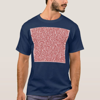 One Hundred Ways To Say I love You Red On Pink T-Shirt