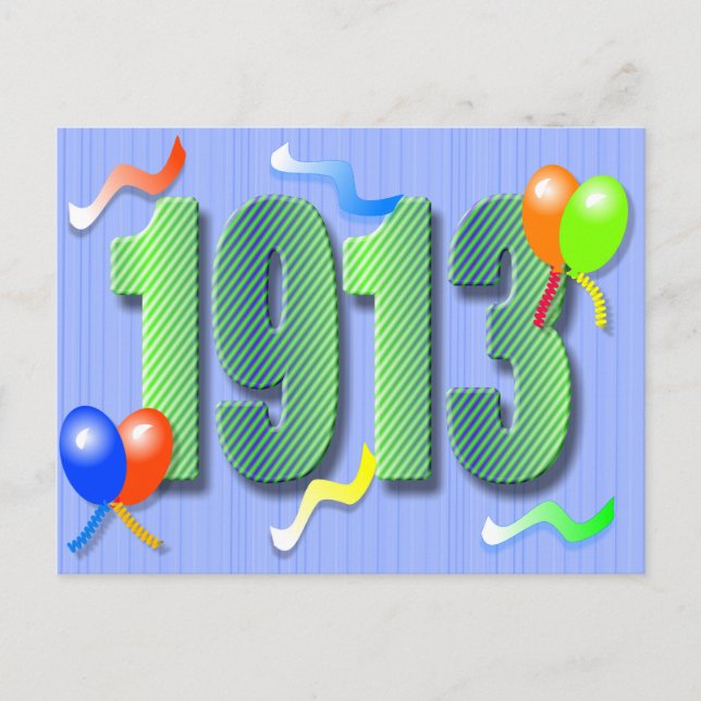 One Hundredth Birthday 1913 Postcard (Front)