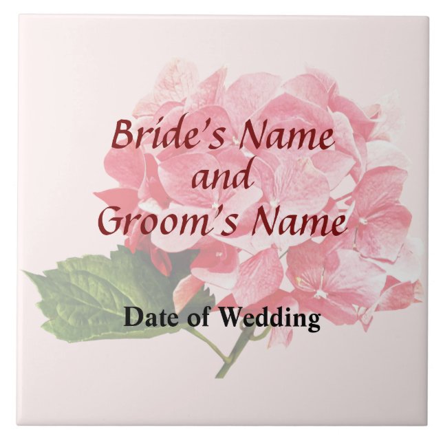 One Hydrangea Cluster Wedding Products Tile (Front)