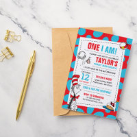One I Am | Cat in the Hat Birthday Invitation