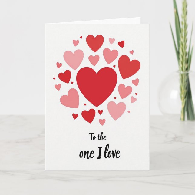 One I Love Hearts Card (Front)