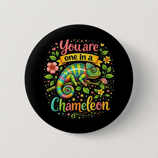 One in a Chameleon Button (Front)