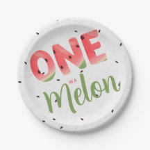 One in a Mellon Paper Plate