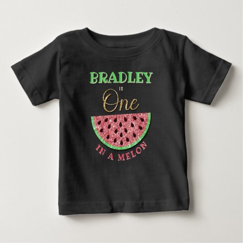 One In A Melon 1st Birthday Baby Baby T_Shirt
