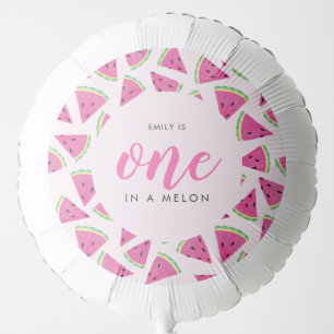 One in a melon 1st birthday balloon