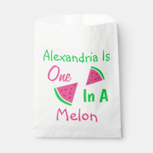 One In A Melon 1st Birthday Favor Bag