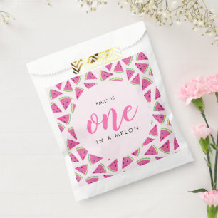 One in a melon 1st birthday favor bag