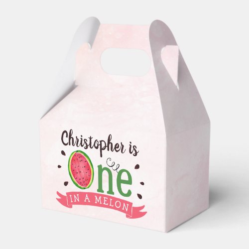 One In A Melon 1st Birthday Favor Boxes