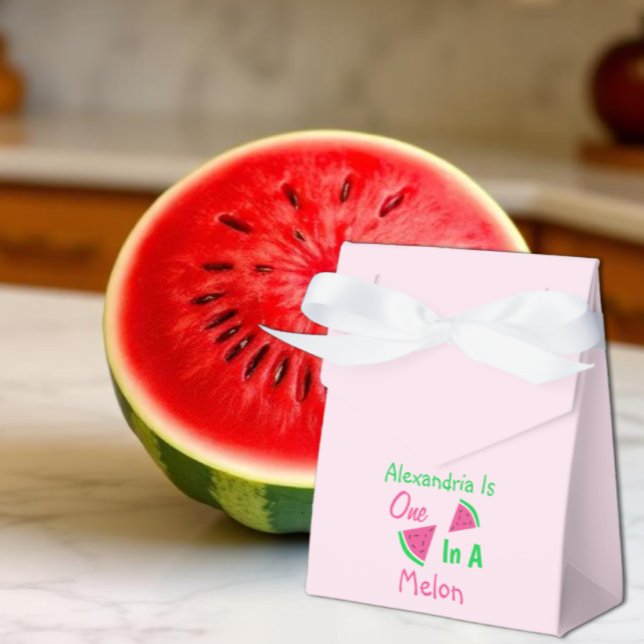 One In A Melon 1st Birthday Favor Boxes (Creator Uploaded)