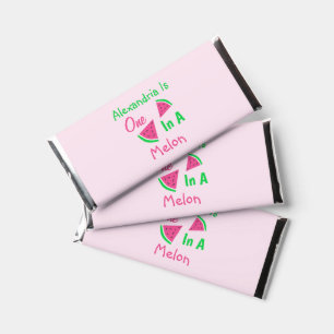 One In A Melon 1st Birthday Hershey Bar Favors