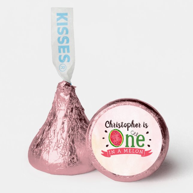 One In A Melon 1st Birthday Hershey®'s Kisses® (Front)