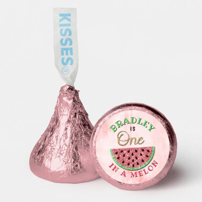 One In A Melon 1st Birthday Hershey®'s Kisses® (Front)