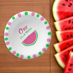 One In A Melon 1st Birthday Paper Bowls