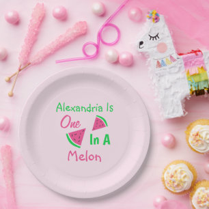 One In A Melon 1st Birthday Paper Plates