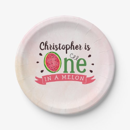 One In A Melon 1st Birthday Paper Plates