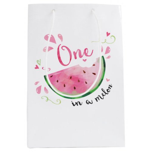 One in a Melon 1st Birthday Party Medium Gift Bag